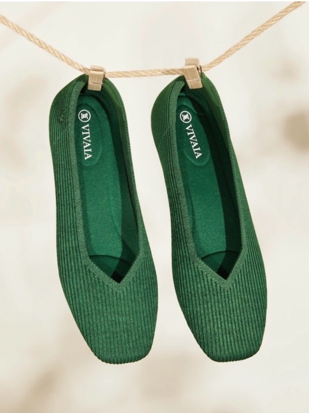 Vivaia Women’s Emerald Knit Ballet Flats
